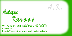 adam karosi business card
